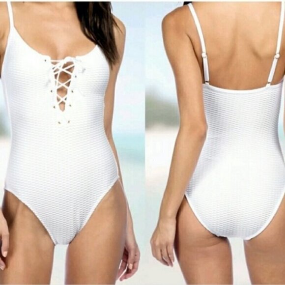Kenneth Cole Other - Women's White One Piece Swim Kenneth Cole Size Medium